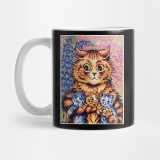 Cat with Kittens : A Louis Wain Art Print Mug